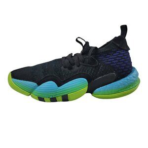 Adidas Trae Young 2 Basketball Shoes Black Blue Green Boys Size 6.5
